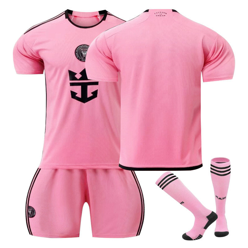 Miami Club Home Soccer Jersey Kit Football T-shirt Set for Adult Kids