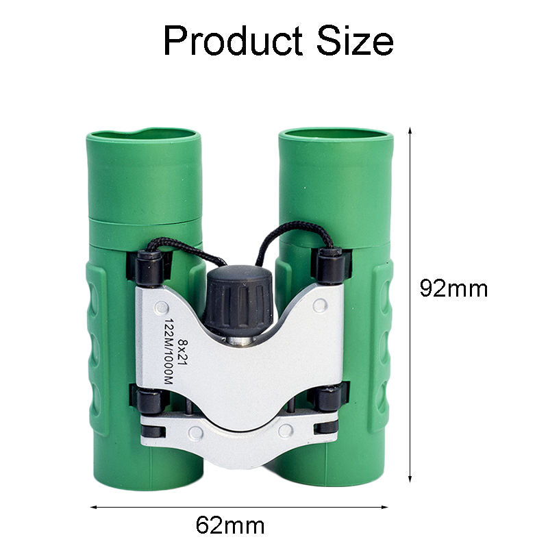 Binoculars 8x21 High Resolution Compact for 3-12 Years Kids Camping-Pink