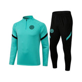 Inter Milan Soccer Jersey Breathable Long Sleeve Football Training Suit-Green