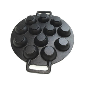 12 Holes Mini Cast Iron Cake Pan Mini Dutch Pancake Cake Pan