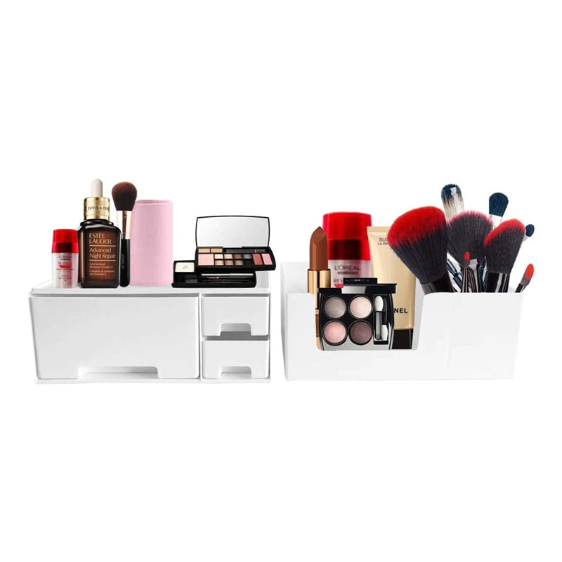 Makeup Organizer Vanity Storage Drawers Countertop Cosmetic Organizer Bathroom Organizer Vanity Gifts