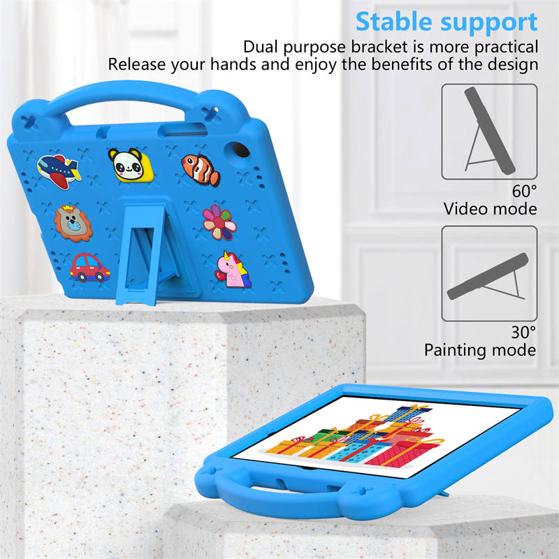 Portable Tablet Case with Handle Stand for Samsung Galaxy S9/8/7-SkyBlue