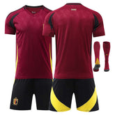 Belgium Home Jersey Soccer Jersey Kit Football T-shirt Set for Adult Kids