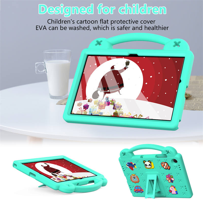 Portable Tablet Case with Handle Stand for Samsung Galaxy S9/8/7-MintGreen
