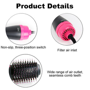 Hair Dryer Brush 2-in-1 Negative Ion Hairdressing Comb Blow Dryer