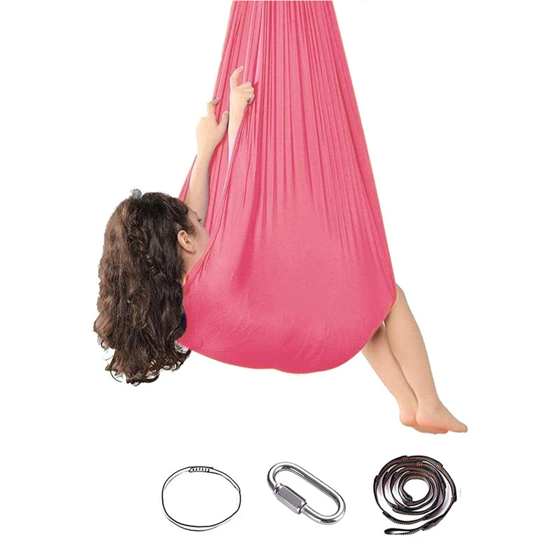 Sensory Swing Indoor Therapy Swing for Adults Kids and Teens Pink 100*280cm