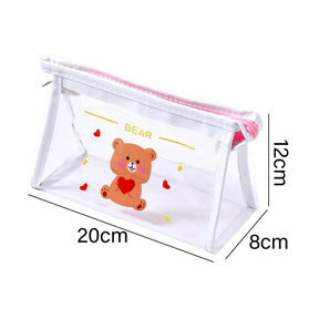 Transparent Waterproof Pencil Case Cosmetic Bag Organizer With Zipper-1