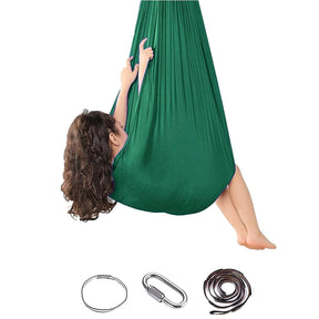 Sensory Swing Indoor Therapy Swing for Adults Kids and Teens Dark Green 150*280cm