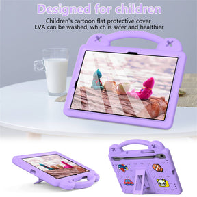 Portable Tablet Case with Handle Stand for Samsung Galaxy A9 Plus-LightPurple
