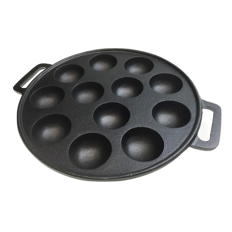 12 Holes Mini Cast Iron Cake Pan Mini Dutch Pancake Cake Pan