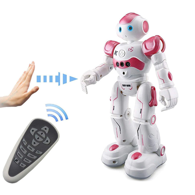 RC Robot Toys Gesture Sensing Smart Robot Toy for Kids Christmas Birthday Gift-Pink