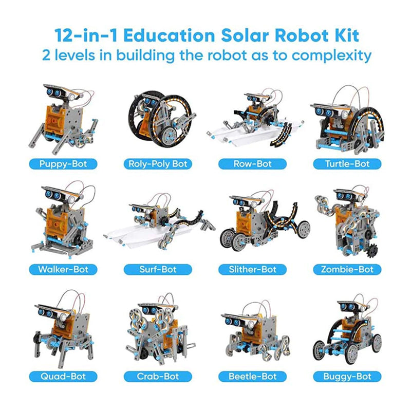 STEM 12-in-1 Solar Robot Toys DIY Building Science Experiment Kit for Kids