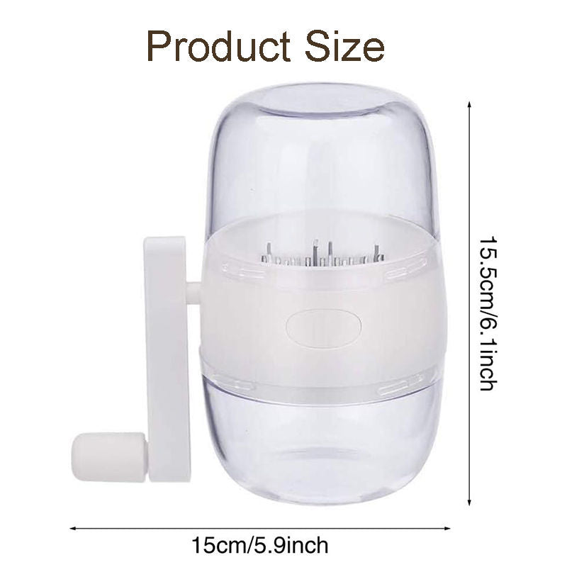 Portable Nut Grinder Hand Crank Food Shredder for All Nuts Kitchen Tool-White