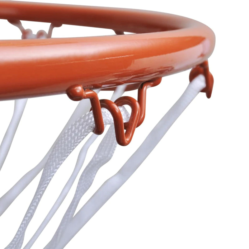 Basketball Goal Hoop Set Rim with Net Orange 45 cm