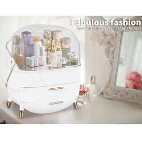 Makeup Organizer Case Drawer Portable Cosmetic Jewellery Storage Box White