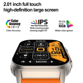 Bluetooth Smart Watch with Blood Pressure and Heart Rate Monitoring-Orange