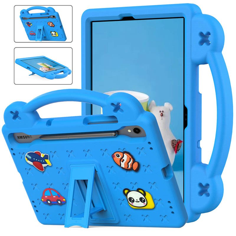 Portable Tablet Case with Handle Stand for Samsung Galaxy A9 Plus-SkyBlue