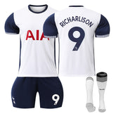 RICHARLISON #9 Tottenham Hotspur F.C Home Soccer Jersey Kit Football T-shirt Set for Adult Kids