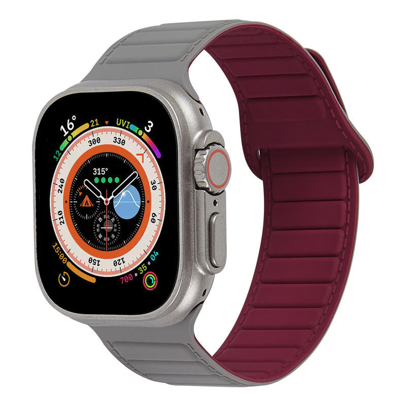 Silicone Magnetic Watch Bands Adjustable Loop Strap for Apple Watch-15