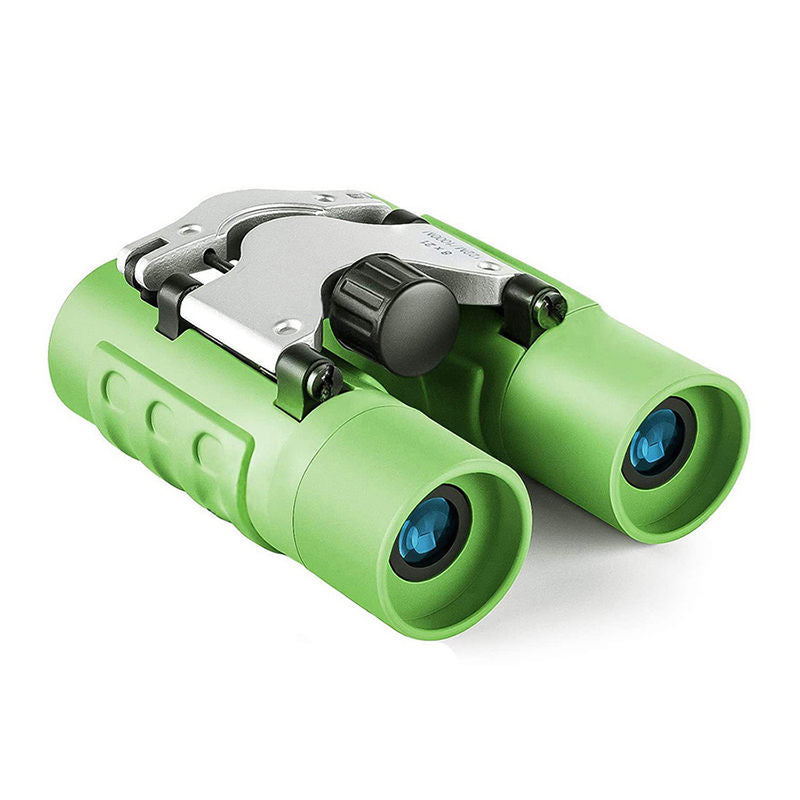 Binoculars 8x21 High Resolution Compact for 3-12 Years Kids Camping-Light Green