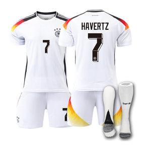 HAVERTZ #7 Germany Home Jersey Soccer Jersey Kit Football T-shirt Set for Adult Kids