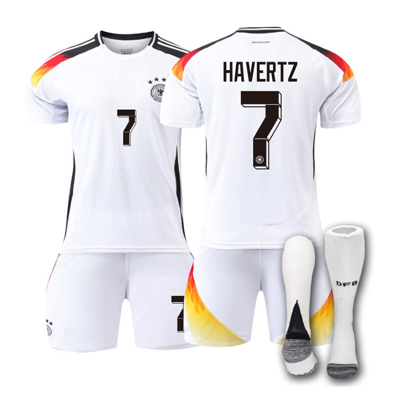 HAVERTZ #7 Germany Home Jersey Soccer Jersey Kit Football T-shirt Set for Adult Kids