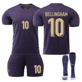 BELLINGHAM #10 England Away Jersey Soccer Jersey Kit Football T-shirt Set for Adult Kids