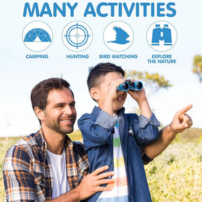 Binoculars Toy for Kids 4x30 Shock Proof Children Gifts for Outdoor Play-Blue