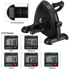 Mini Exercise Bike Under Desk Bike Pedal Exerciser Portable with LCD Screen Displays