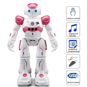 RC Robot Toys Gesture Sensing Smart Robot Toy for Kids Christmas Birthday Gift-Pink