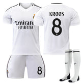 KROOS #8 Real Madrid Club Home Jersey Soccer Jersey Kit Football T-shirt Set for Adult Kids