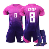 KROOS #8 Germany Away Jersey Soccer Jersey Kit Football T-shirt Set for Adult Kids