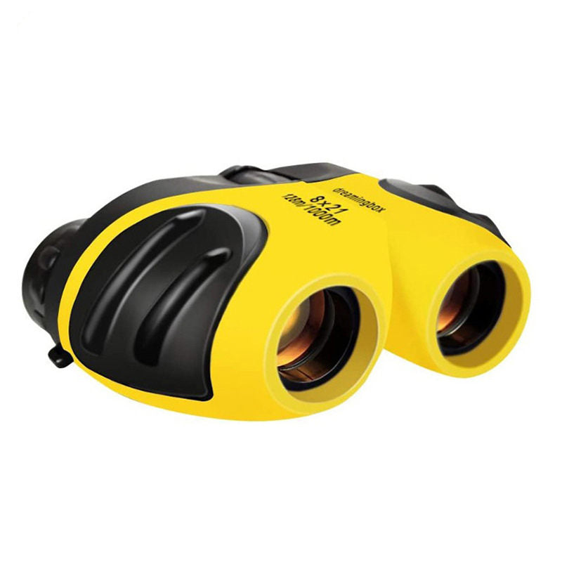 Kids Binoculars 8x21 Compact Waterproof for Age 3-12 Explore Nature-Yellow