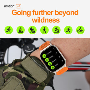 Bluetooth Smart Watch with Blood Pressure and Heart Rate Monitoring-Orange