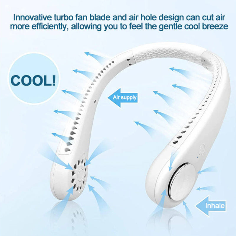 Portable Neck Fan 360 Degree Free Adjustment Ultra-Quiet Fan For Outdoor Sports