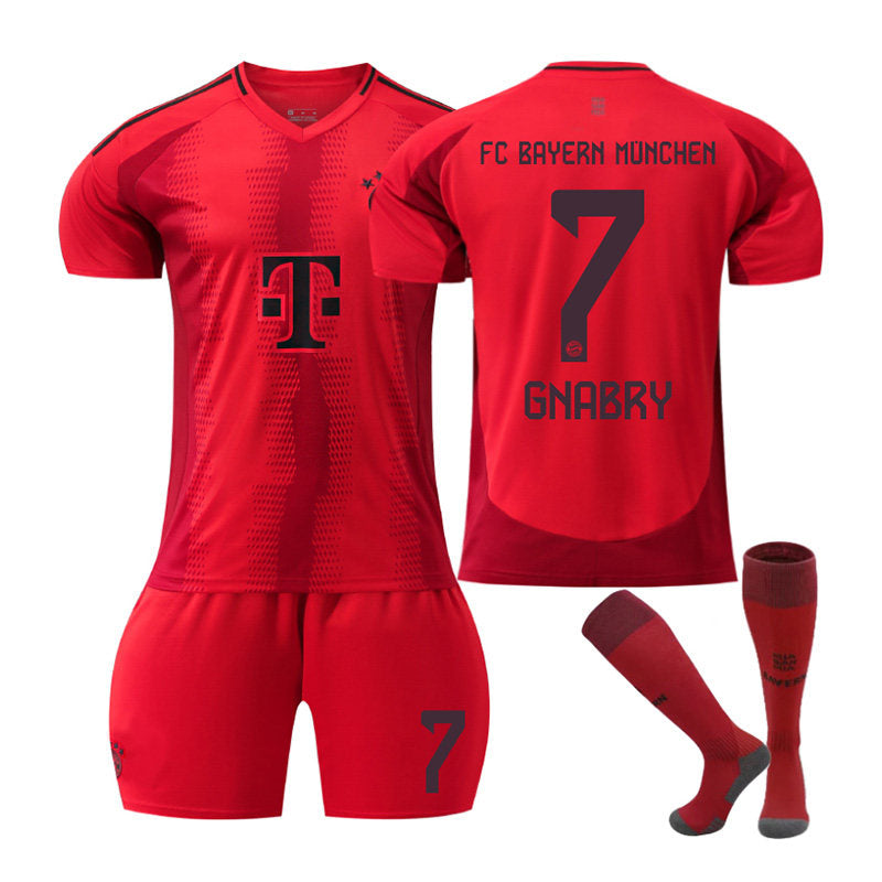 GNABRY #7 Bayern Club Home Jersey Soccer Jersey Kit Football T-shirt Set for Adult Kids