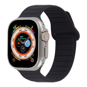 Silicone Magnetic Watch Bands Adjustable Loop Strap for Apple Watch-6