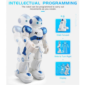 RC Robot Toys Gesture Sensing Smart Robot Toy for Kids Christmas Birthday Gift-Blue