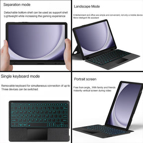 Samsung Tablet Keyboard Cover Backlit Multi Angles for Galaxy Tab A9+ 11"