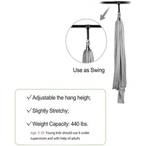 Sensory Swing Indoor Therapy Swing for Adults Kids and Teens Black 100*280cm