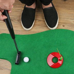 Mini Toilet Golf Set Putting Golfing Game Indoor Practice Toy