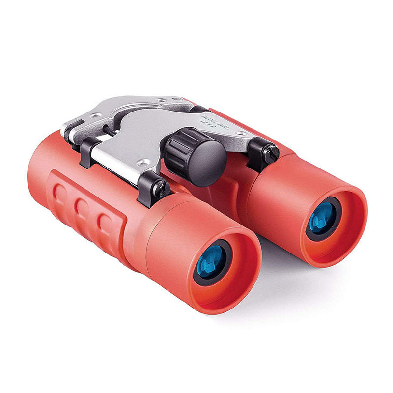 Binoculars 8x21 High Resolution Compact for 3-12 Years Kids Camping-Red