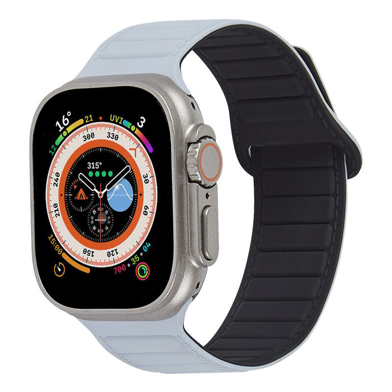 Silicone Magnetic Watch Bands Adjustable Loop Strap for Apple Watch-7