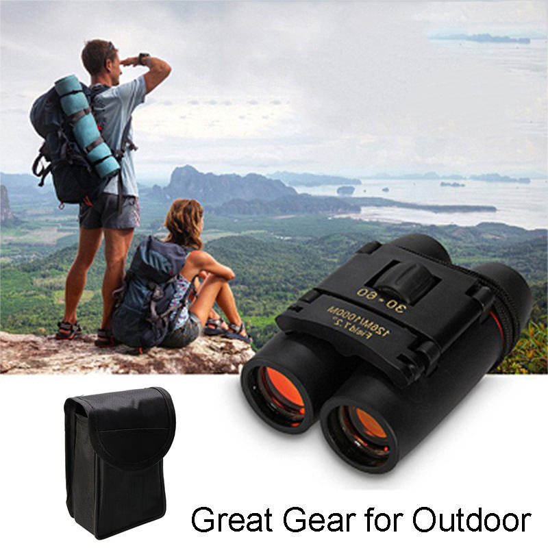 30x60 Small Binoculars with Lanyard Foldable for Concert Bird Watching