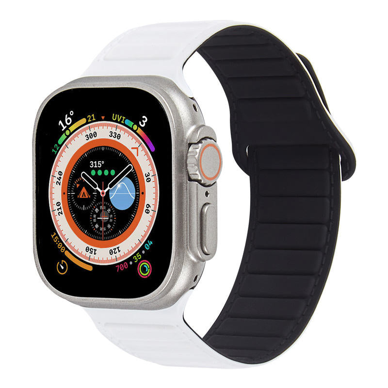 Silicone Magnetic Watch Bands Adjustable Loop Strap for Apple Watch-5