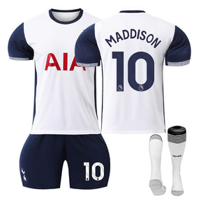 MADDISON #10 Tottenham Hotspur F.C Home Soccer Jersey Kit Football T-shirt Set for Adult Kids