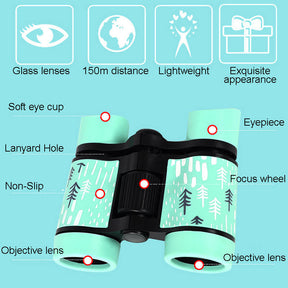 Binoculars Toy for Kids 4x30 Shock Proof Children Gifts for Outdoor Play-Purple