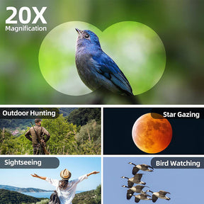 20x50 Binoculars with Low Light Night Vision for Bird Watching Concert-Green