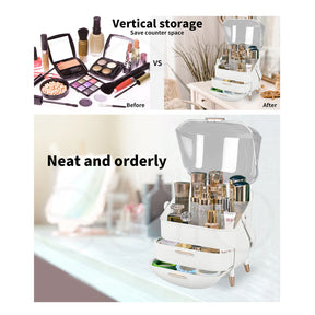 Makeup Organizer Case Drawer Portable Cosmetic Jewellery Storage Box White