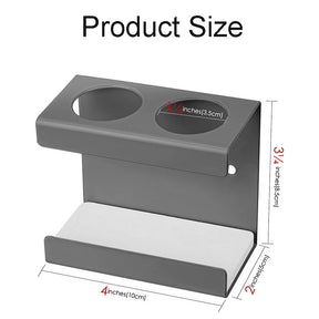 Wall Mounted Electric Toothbrush Holder 2 Slots with Diatomite Dish-Grey